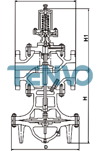 DN65～DN200口徑25P蒸汽減壓閥結(jié)構(gòu)圖