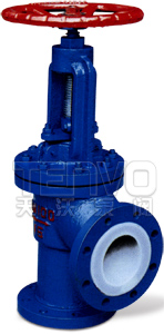 J44F46角型襯氟截止閥實物圖