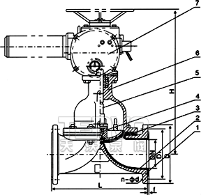 G941J電動隔膜閥結構圖