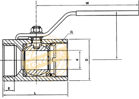 廣式內(nèi)螺紋球閥結(jié)構(gòu)圖