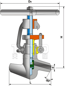 高溫高壓電站焊接截止閥結(jié)構(gòu)圖