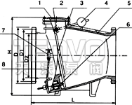 HH44X微阻緩閉式止回閥結(jié)構(gòu)圖