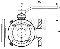 L型三通球閥結(jié)構(gòu)圖