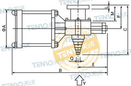 粉體蝶閥結(jié)構(gòu)圖