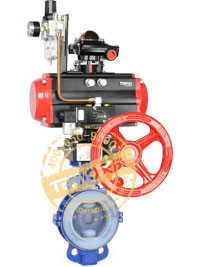 對(duì)夾式氣動(dòng)襯氟蝶閥