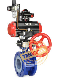 法蘭式氣動(dòng)襯氟蝶閥