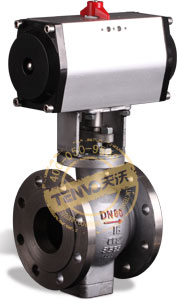 裝GT系列氣動(dòng)執(zhí)行器氣動(dòng)偏心半球閥實(shí)物圖