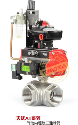 AT系列氣動內(nèi)螺紋三通球閥