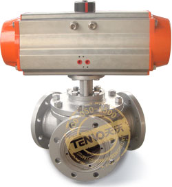 Y型氣動三通球閥實(shí)物圖