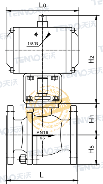 ZSHO氣動O型切斷球閥結(jié)構(gòu)圖