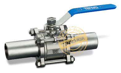 加長型三片式焊接球閥實物圖