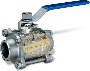 三片式（對焊）焊接球閥實物圖