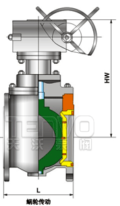 上裝式偏心半球閥結(jié)構(gòu)圖