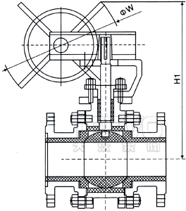 耐磨陶瓷球閥結(jié)構(gòu)圖