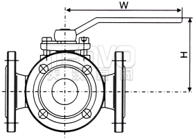 T型三通球閥結(jié)構(gòu)圖