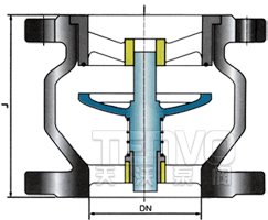 HC41X節(jié)能消聲止回閥結(jié)構(gòu)圖