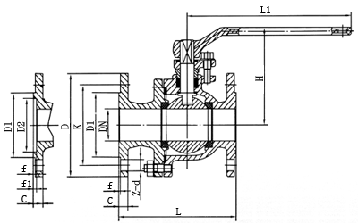 浮動式氧氣球閥結(jié)構(gòu)圖