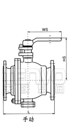 手柄式金屬硬密封固定球閥結構圖