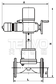 ZAZT型電動隔膜調(diào)節(jié)閥結(jié)構(gòu)圖