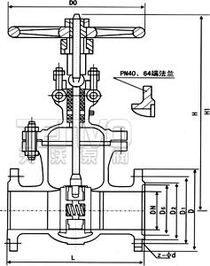 法蘭式真空隔離閘閥結(jié)構(gòu)圖
