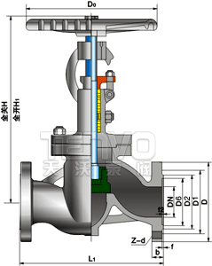 法蘭式真空隔離截止閥結(jié)構(gòu)圖