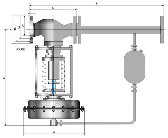 ZZYP自力式壓力調(diào)節(jié)閥結(jié)構(gòu)圖